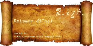 Reisman Ábel névjegykártya